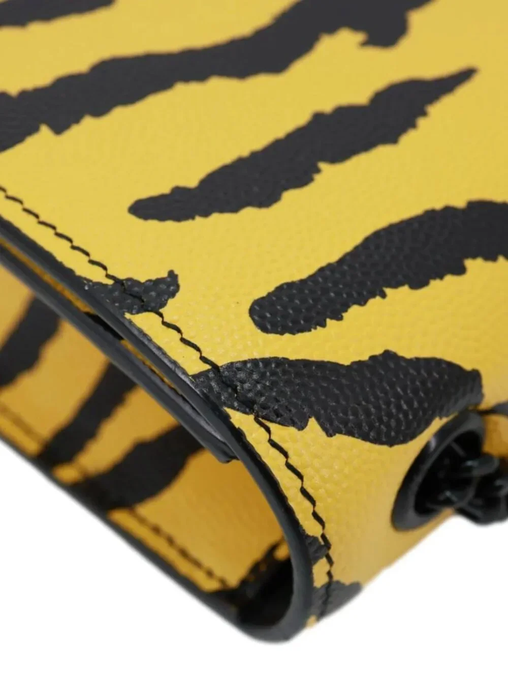 Yves Saint Laurent Classic Kate Zebra Print Leather Crossbody Bag Yellow